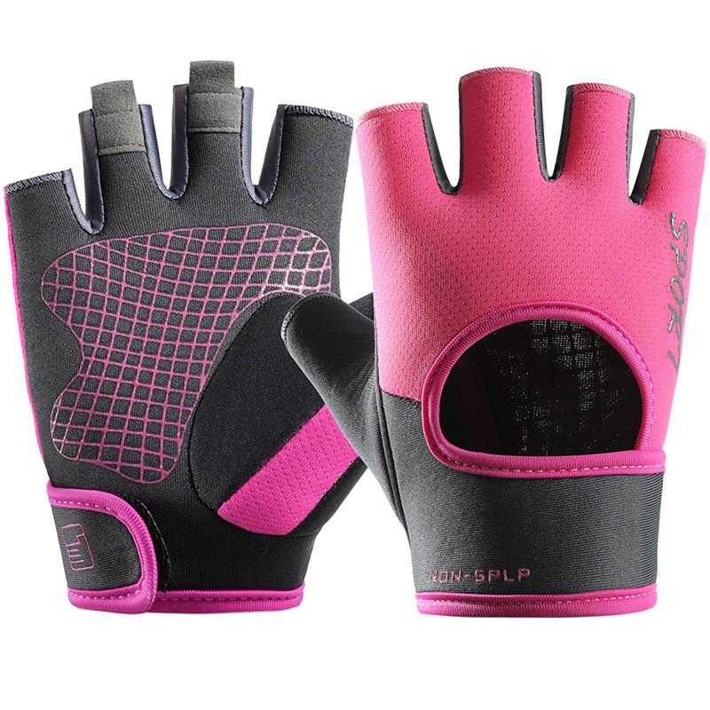 Unisex Half-Finger Gym Gloves With Extended Wrist Support Weightlifting Dumbbell Training Fitness Workouts Breathable