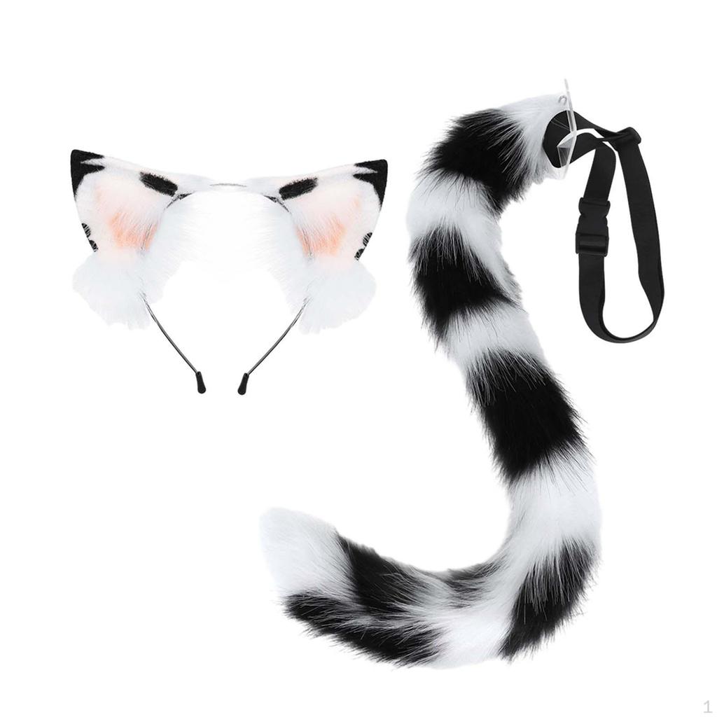 , Headband And Tail, Animal Ears, Costume Accessories, Wolf Ears for Prom, Night Club