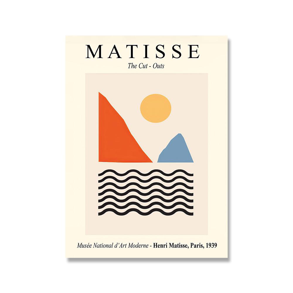 Matisse Geometry Wall Art Decor Poster Neutral Abstract Line Face Canvas Prints Modern Minimal Wall Pictures For Living Bed Room