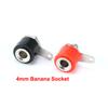 10pcs/lot 4mm Banana Socket Female Jack 4mm Banana Binding Post for Banana Plug Terminal Connector Black Red DIY Adapter