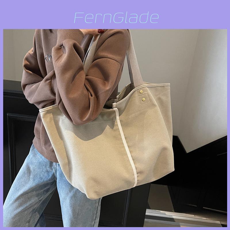 Canvas Bag For Students With Large Capacity Minimalist Fashion For Daily Use