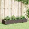 VidaXL Planter with Brown Stakes 125x40x28.5 Cm PP, Flower Box, Planter Stand, Flower Stand, Trough 368011