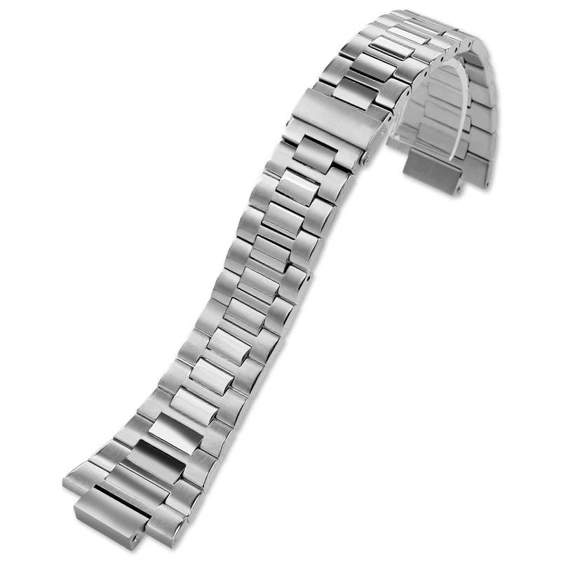 ОДИН ремешок для часов из нержавеющей стали для Patek Philippe PP 316L Nautilus мужской серии 5711/1A010 Браслет 25*13 мм выпуклый конец Ремешок для часовMN