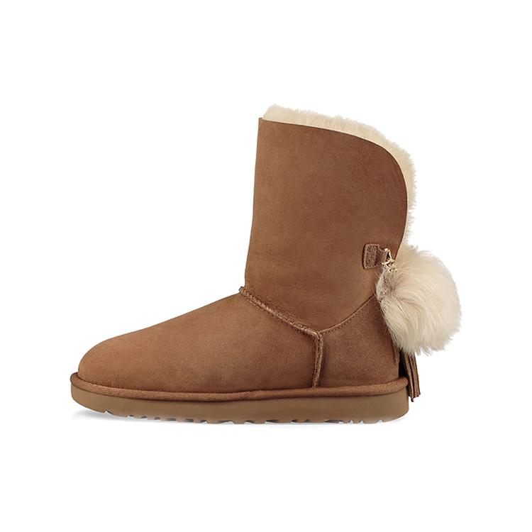 UGG Классический ботинок с блестящим шармом 'Каштан' Женский 1095717-CHE