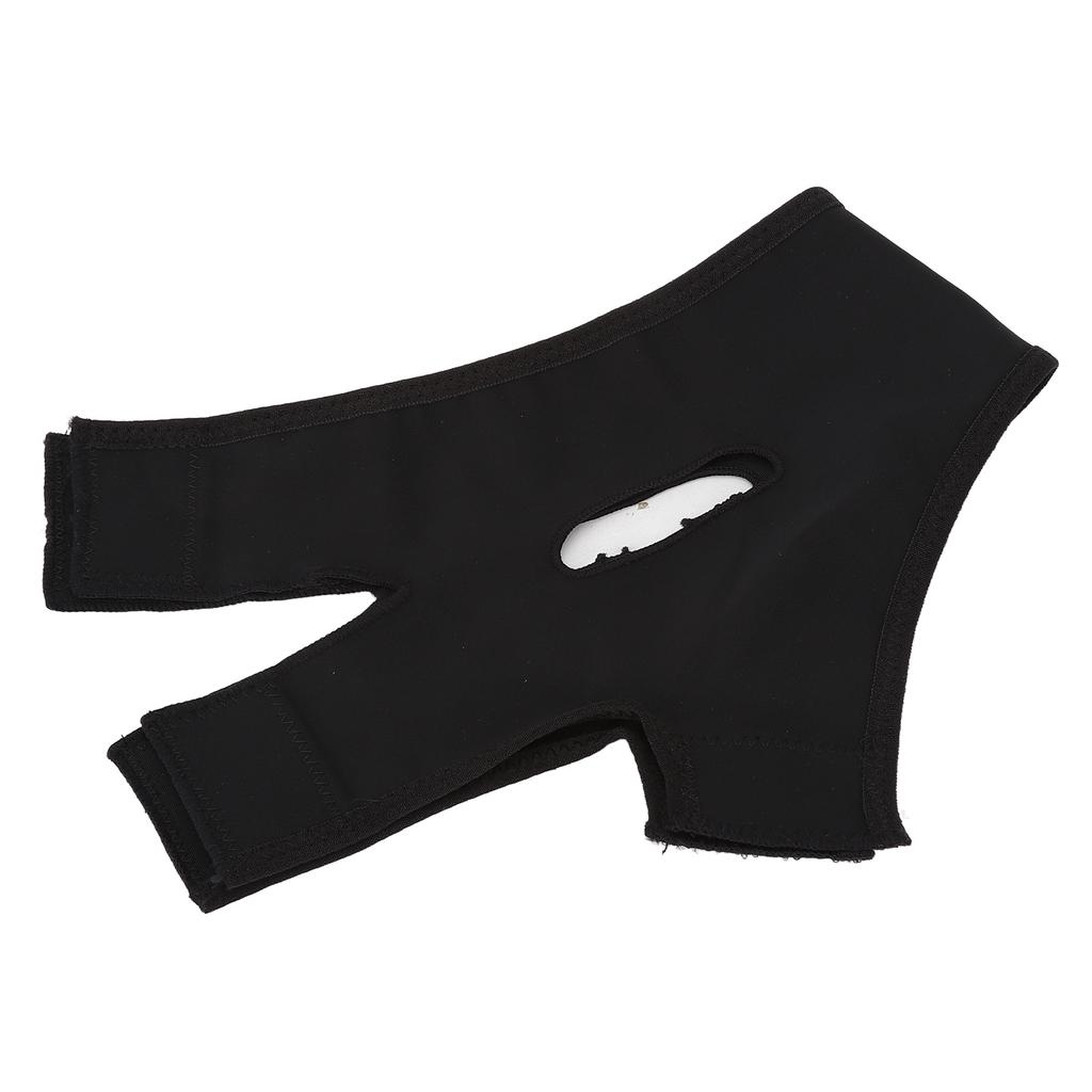 Slimming Face Strap Black Portable Light Weight Massage Breathable V Line Shaping Face Belt M