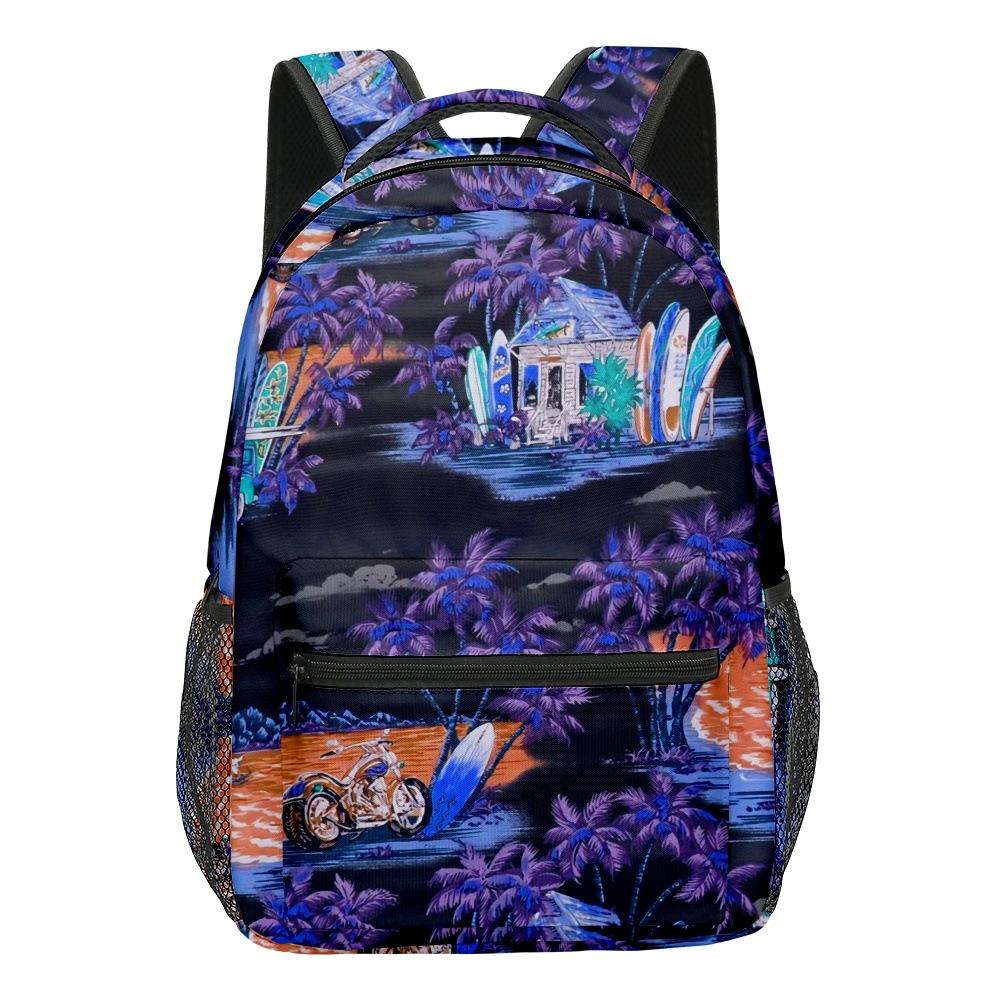 Cartoon Kpop Youthful School Bags Unisex Hawaiian Elements Travel Bags 3D Print Oxford Waterproof Notebook Shoulder Backpacks