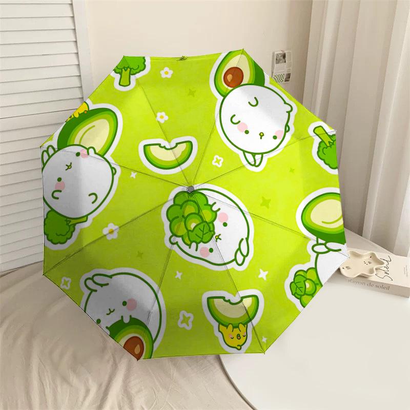 1PC Avocado Rabbit Umbrella-8-Rib Reinforced, Automatic Open, Lightweight & Durable, Cute Fashion Accessory for Outdoor-Y0375