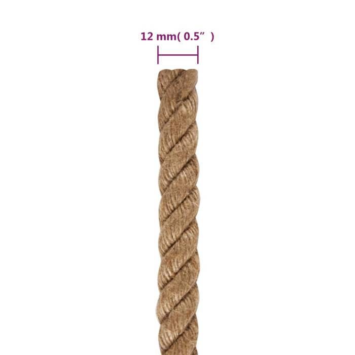 VidaXL Jute Rope 50 M Long 12 Mm Thick 153754