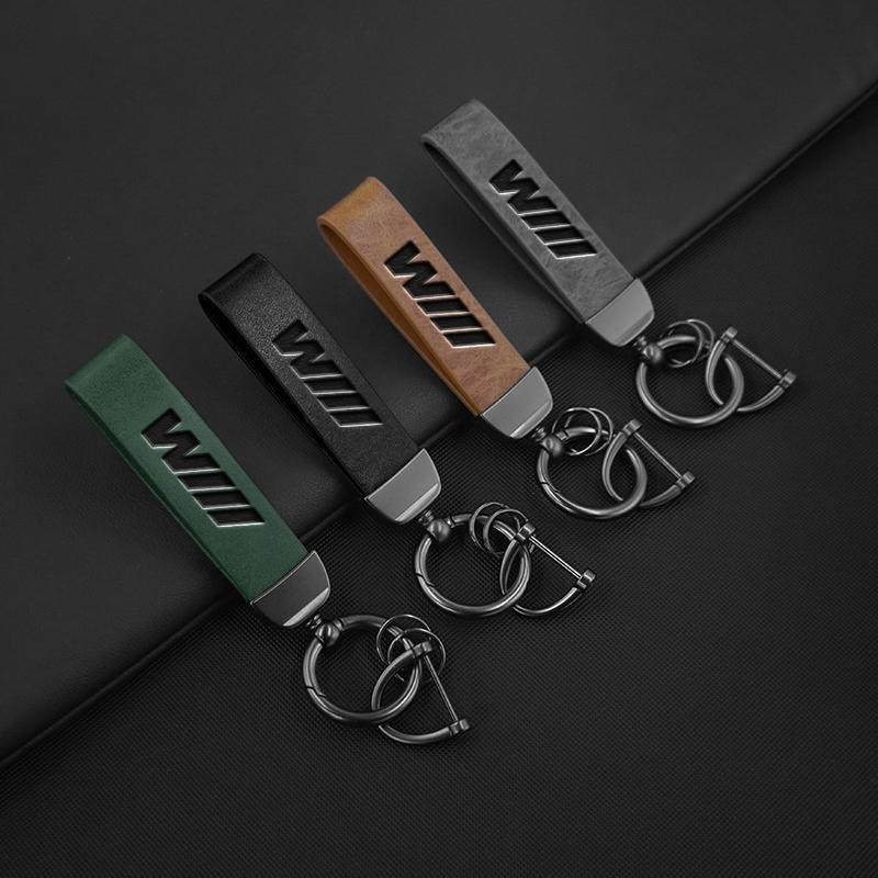 Vintage Leather Car Emblem Keyring Key Chain Decoration for Bmw M Performance G30 G32 Auto Interior Modification Accessories gzjm96
