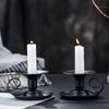 Romantic Iron Candlestick Stand Small Wedding Candle Tray Teacup Candle Holder Dinning Decor