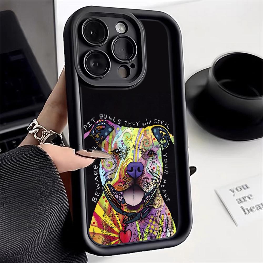 Ae76 Dog Color Doodle Design Art Защитные чехлы для телефонов для iPhone 13 14 15 Pro Max infinix Hot 40i Tecno Camon 30 20 Pro Angel Eyes Задняя крышка из ТПУ