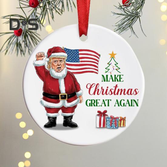 1/2/3/5/10 шт. Рождественские украшения Трампа 2024 года, снова сделают Рождество великим, украшение Санты, праздничное украшение для сторонников