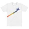 Retro Skiing T-shirt Mens Kids Womens - 70s Rainbow Stripe Tourist Design