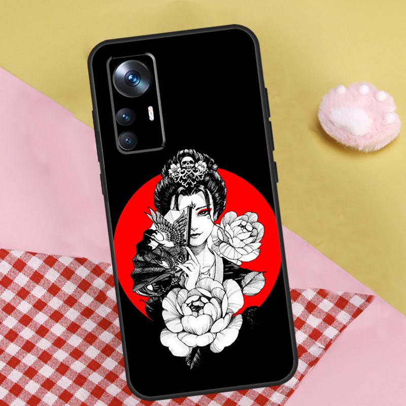 Чехол Воин Самурай Гейша для Xiaomi 13 13T Pro 12T 11T 12 Lite 12X POCO X3 X5 Pro X4 F4 GT M5 M5s F3 F5 Funda