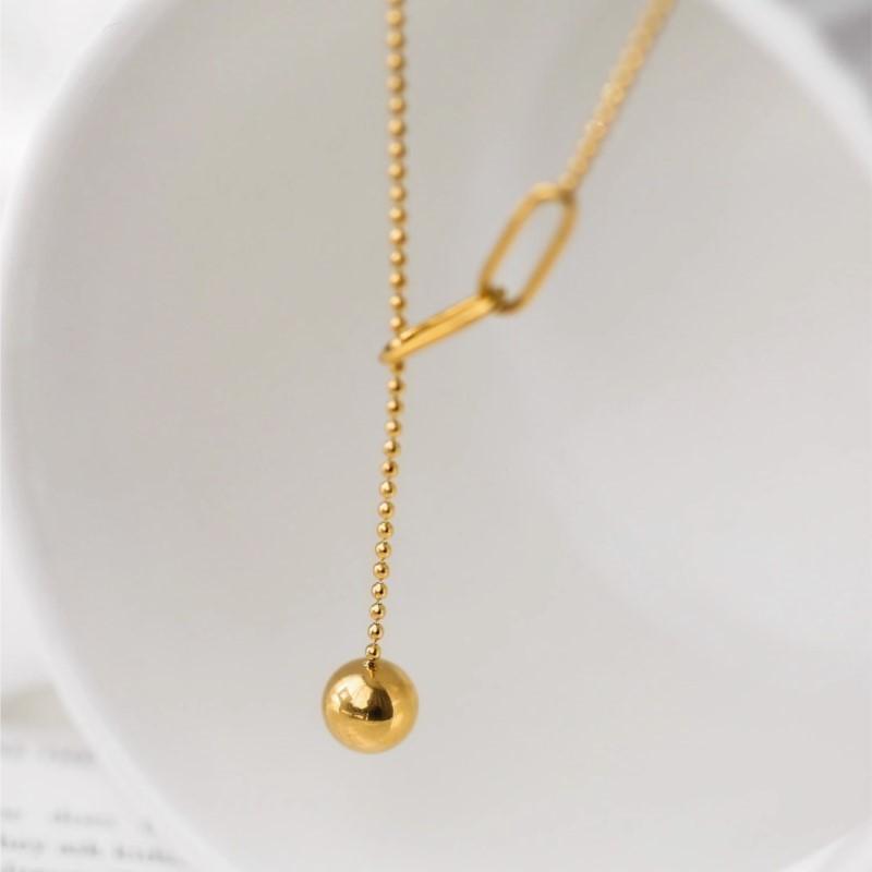 ANENJERY Круглая цепочка из бисера, длинные ожерелья с кисточками для женщин, простые аксессуары для ключиц, ювелирные изделия для девочек, подарок