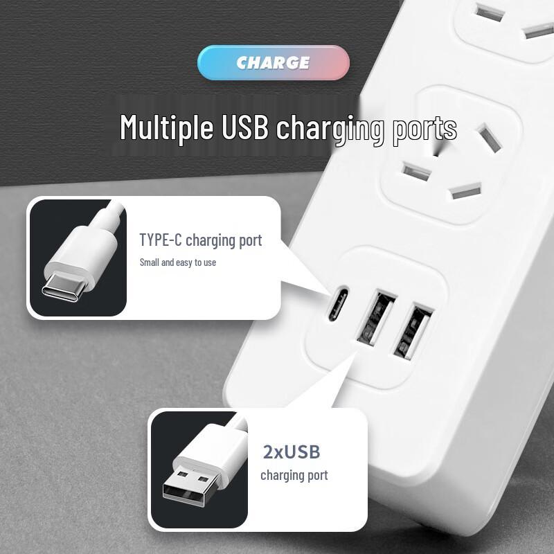 Lilang 10-Outlet Desktop Power Strip with USB