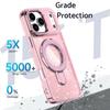 Coque de Protection - BOOLING - pour iPhone 17 Pro - Hybride avec Cercle Magnétique Scintillant - Rose