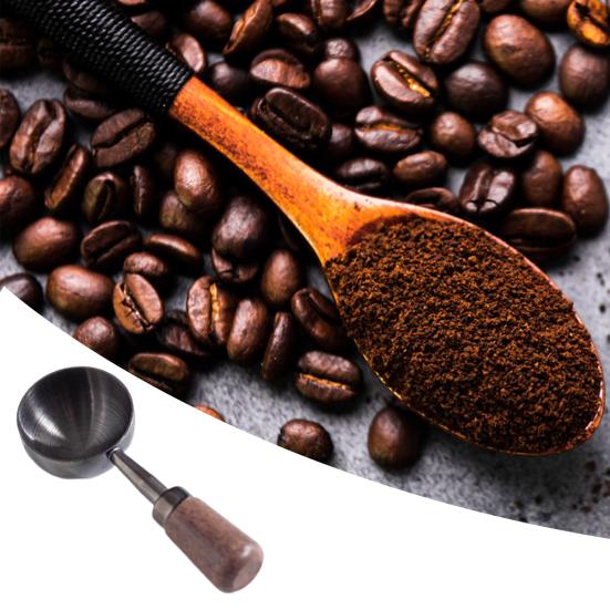 Мерная ложка для кофе с деревянной ручкой, пищевой класс, не содержит BPA, высокоценная ложка для чая и кофе, кухонный аксессуар