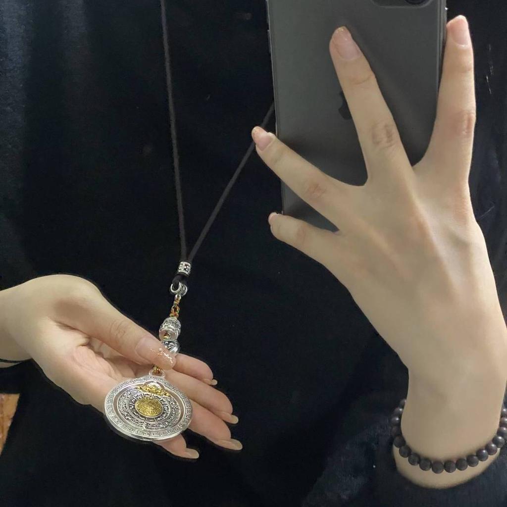 Ожерелье в стиле дзен, крутой кулон с вращающейся поясной биркой Jiugong Bagua, счастливый кулон