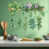 Fresh Green Plants Wall Stickers Self-Adhesive Removable Vinyl Decals for Kitchen Cabinet Foyer Potted Plants Posters Home Decor