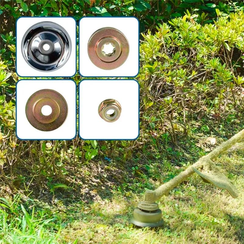 1 set Lawn Mower Grass Trimmer Head Adapter Nut Fixing Kit Lawnmower Blade for Garden Tools Parts