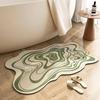 Special-shaped Floor Mat Toilet Absorbent Foot Mat Toilet Door Soft Foot Mat Non-slip and Dirt-resistant Carpet