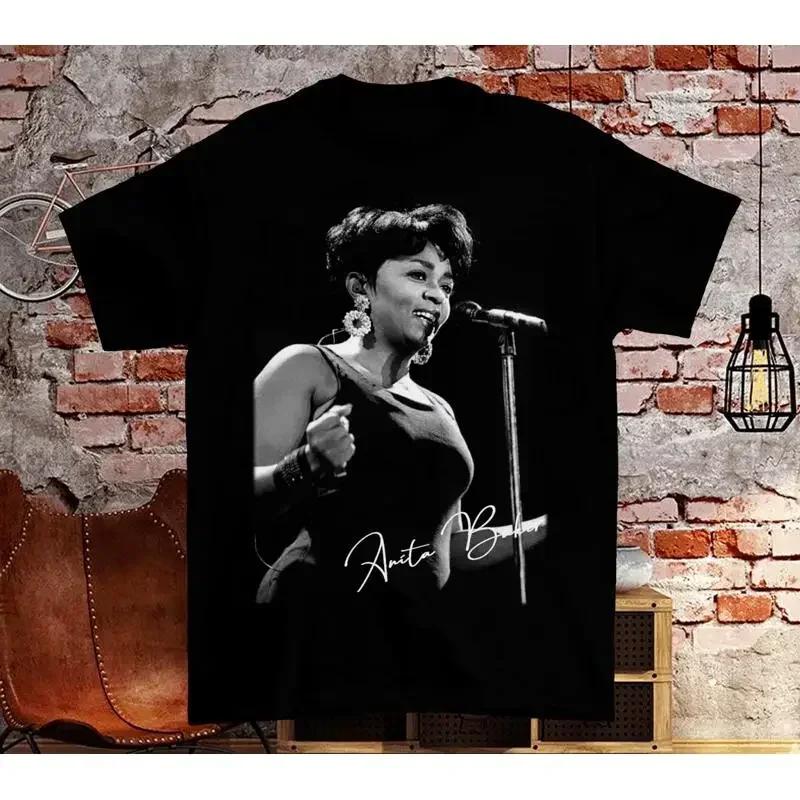 Rare Anita Baker Signature Cotton All Size Black T Shirt Bl493