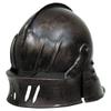 Gothic German Sallet Helmet - 18 Gauge Dark Metal for Cosplay LARP/Reenactment