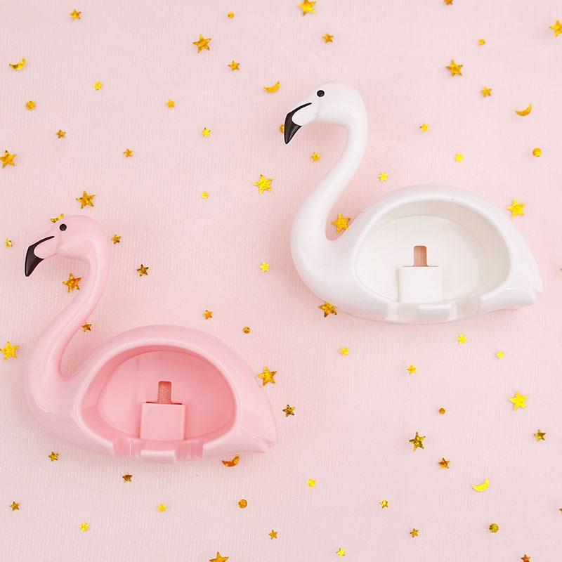 Подставка для зубных щеток в форме фламинго, органайзер, подставка на присоске, держатель для зубных щеток, набор аксессуаров для ванной комнаты, детская стойка для хранения