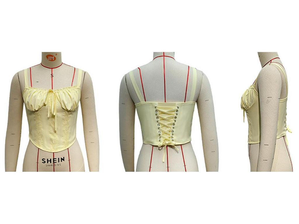 Летний сексуальный кружевной лоскутный топ-слинг на завязках для женщин, 2025