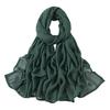 Women Scarf Solid Color Wide Edge Design Thin Scarf Breathable Shawl Versatile Head Wrap Stylish Accessory