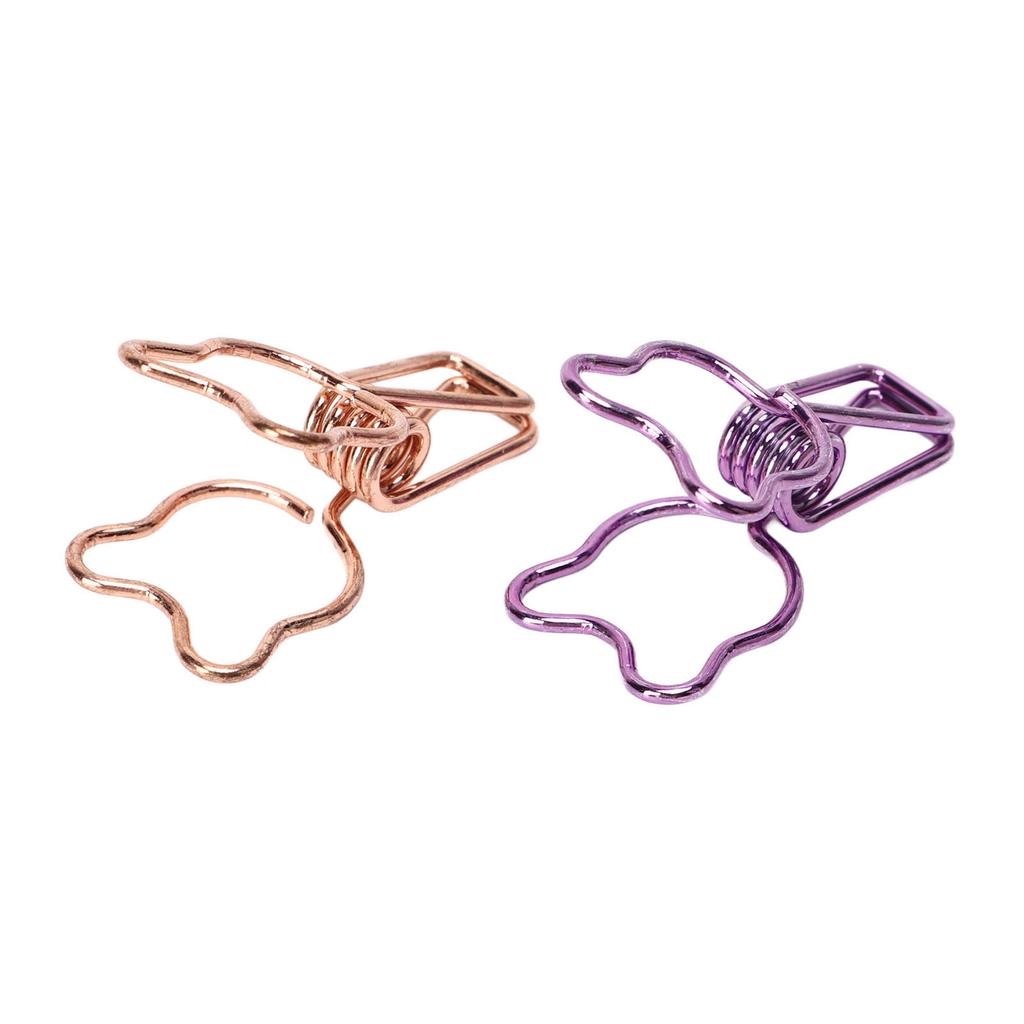 100 шт. зажимы в форме медведя, симпатичная форма, прочные зажимные, прочные металлические полые зажимы для офисных работ