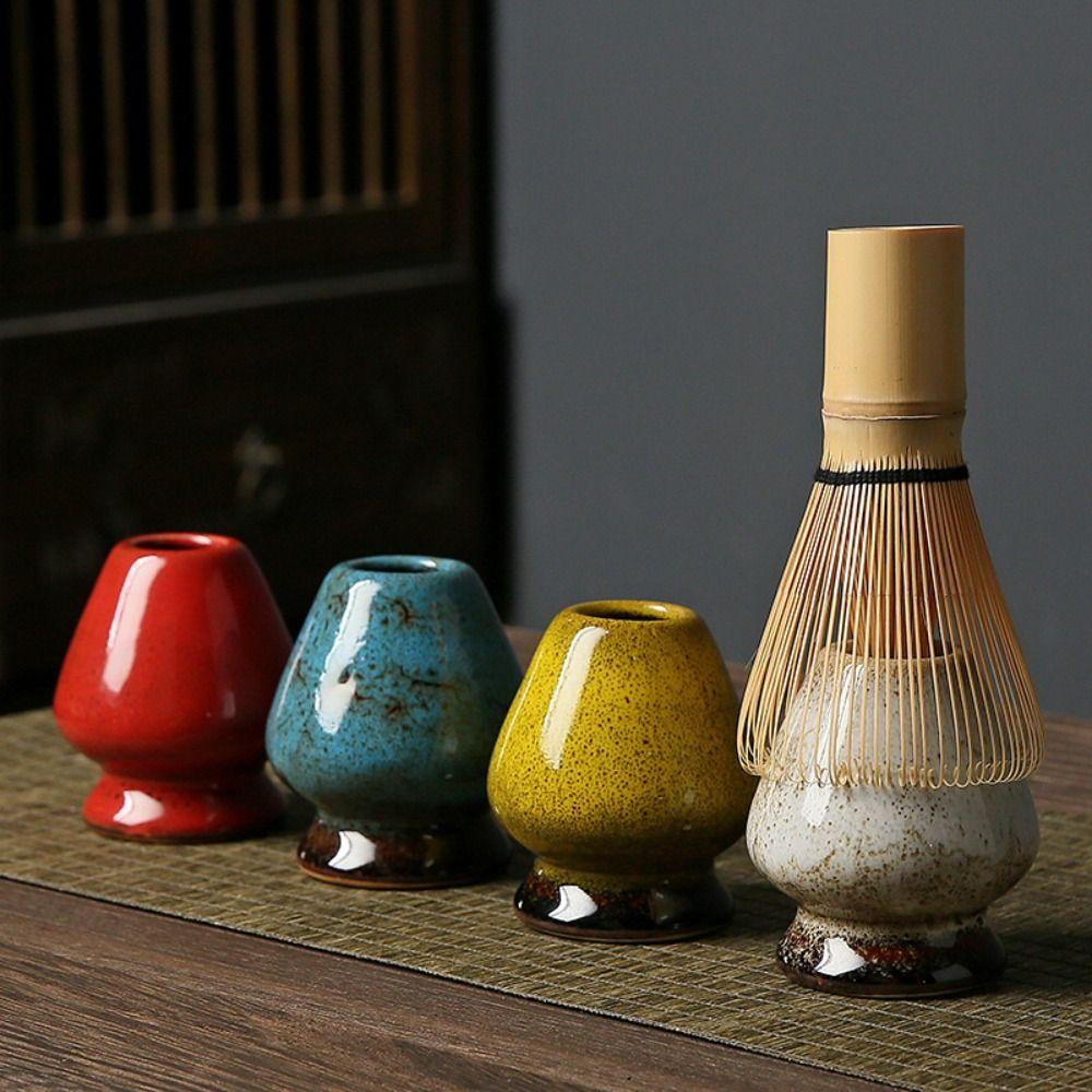 Подставка для венчика для чая Матча Керамическая бамбуковая подставка для чая Матча Часен для чайного сервиза Аксессуары