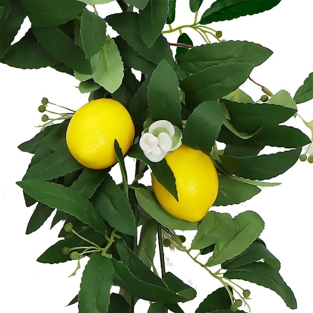 Real Touch Artificial Lemon Garland Green Plant Faux Fruit Vine  Door Wall Table Decor