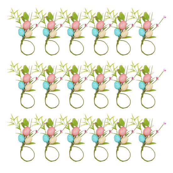 6/12/18 шт. пасхальные кольца для салфеток весенние пенопластовые яйца цветочные кольца для салфеток фермерские держатели для салфеток для пасхального свадебного ужина декор