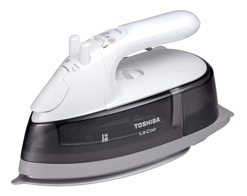 TOSHIBA Iron Steam Cord Reel Temperature Adjustment 3 Levels Cassette Type Tank Silver Ceramic Coat Leave It On Gray TA-EV6-H