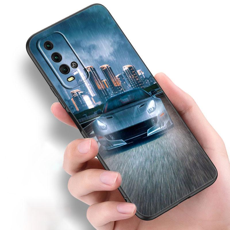 Крутой спортивный автомобильный чехол для телефона Xiaomi Redmi Note 10 9 Pro Max 10S 10T 9A 9C 9S 9T 8A 8T 8 7 Pro Мягкий черный чехол из ТПУ