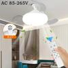 New Ceiling Fan Light Silent Remote Control Dimming Air Circulation Fans Invisible Telescopic Blade Bedroom Home E27 Silent Fans
