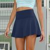 Женская повседневная однотонная короткая полуюбка с высокой талией, спортивная юбка, плиссированная юбка