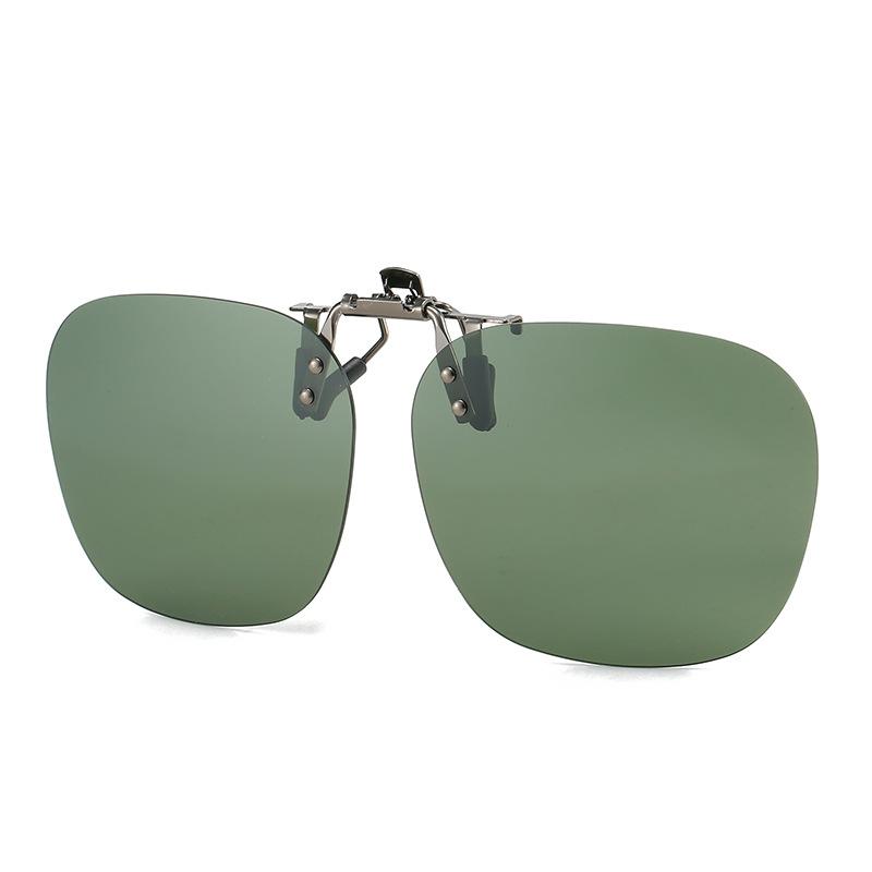 Солнцезащитные очки-клипсы, для рыбалки на открытом воздухе, для вождения, поляризационные, клипсовые, день и ночь, без оправы, многоугольные очки