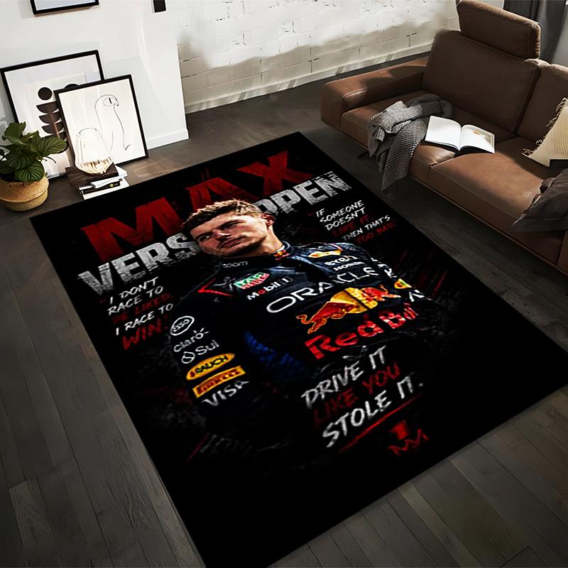 Коврик с цитатами Макса Ферстаппена Red Bull Декор для дома фанатов гонок Напольный коврик для спальни Настенное искусство