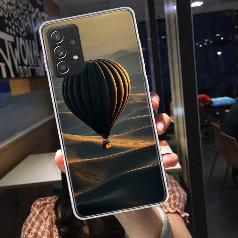 Drifting in a Hot Air Balloon's Serene Embrace Phone Case for Samsung A54 A57 A37 A17 A14 A15 A12 A24 A34 A55 A35 A25 A52S A07 A