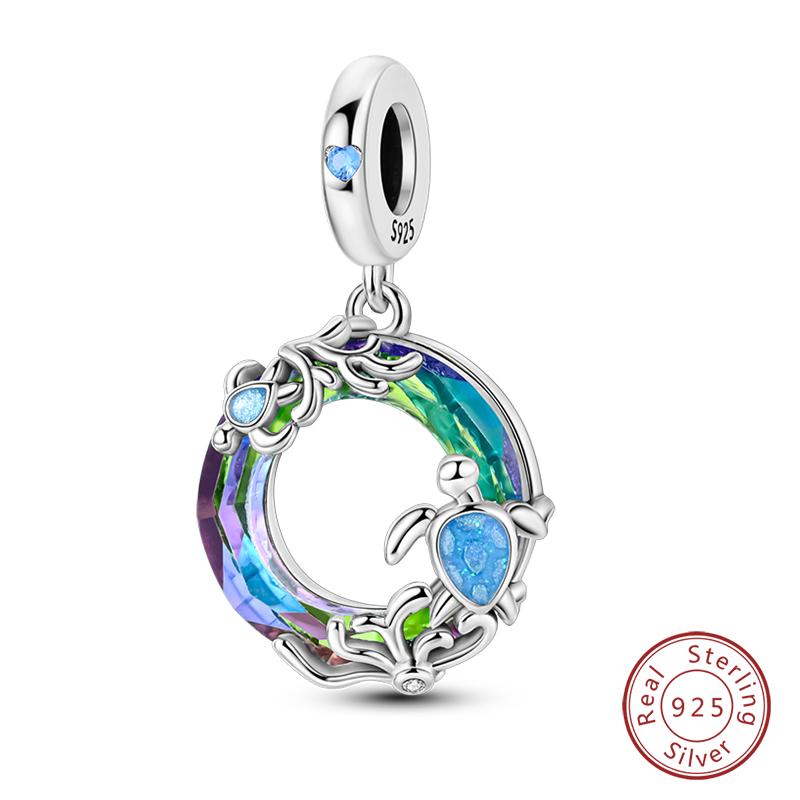 100% Медь Синий Кристалл Дерево Жизни Ангел Звезда Луна Подвески Шармы Подходят для Оригинальных Браслетов Qikaola DIY Ювелирные Изделия