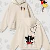 Disney Cartoon Print Autumn and Winter Hooded Sweater Crew Neck Long-sleeved Hoodie Loose Casual Style Suitable for Men Women