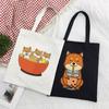 Japanese Ulzzang Cute Shiba Inu Cartoon Harajuku Women Bag Casual School Bag Y2k Shoulder Canvas Bag Large Capacity Shopper Bags
