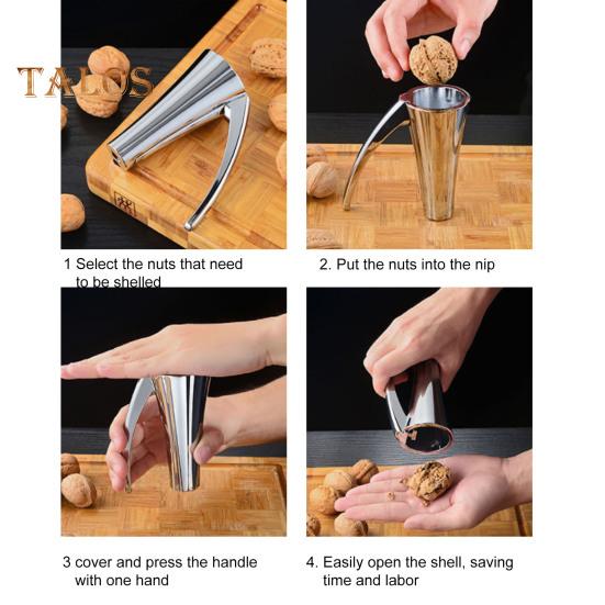 Многоразовый орехокол, широко используемый цинковый сплав, новый прочный многофункциональный ореховый зажим для всей семьи