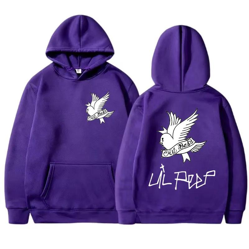 Новый Осенне-зимний Худи с принтом Lil Peep и Спортивный Модный Повседневный Хип-хоп Харадзюку Уличный Хип-хоп Топ