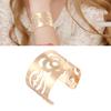 European Vintage Metal Open Bangle Alloy Flower Leaf Bracelet with Adjustable Width for a Comfortable and Stylish Look