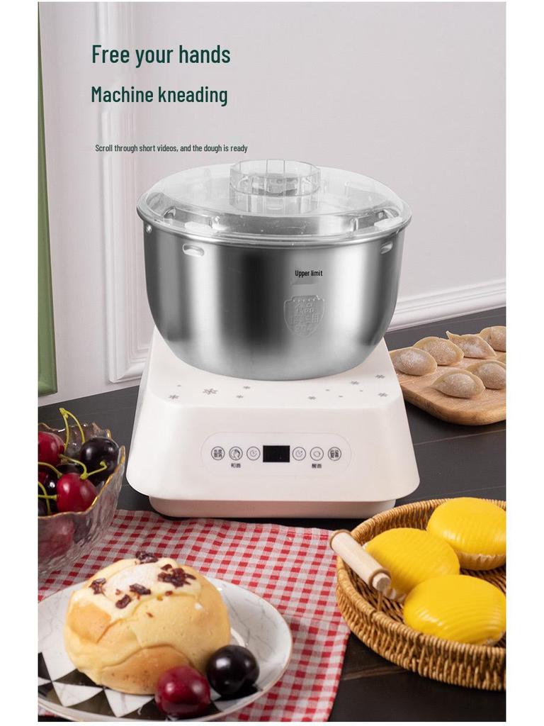 Тихий планетарный миксер: Многофункциональный тестомес из нержавеющей стали для домашнего и коммерческого использования