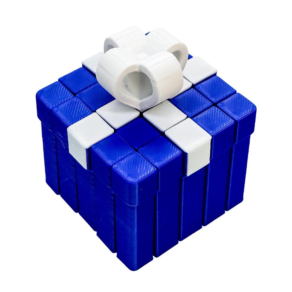 3D Printed Toy Christmas Decompression Gift Box Sensory Model Ornament Movable Stress Relief Stacking Toy